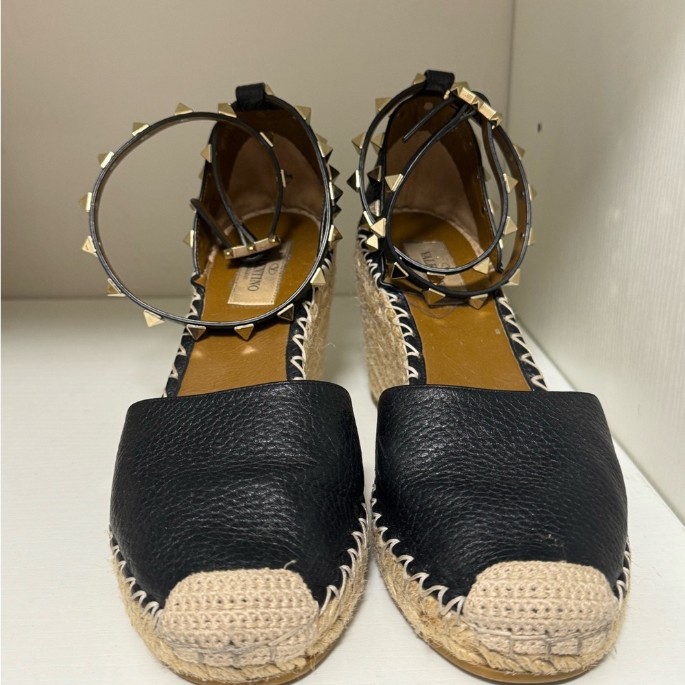 Valentino Rockstud Espadrille wedge 37